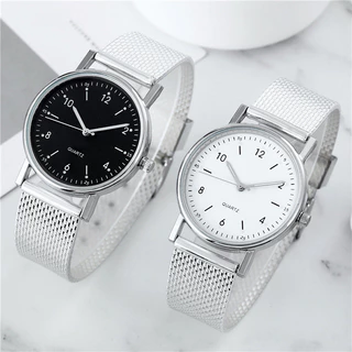 Relógio De Moda Ultra Fino E Minimalista Noturno De Malha Leve De Quartzo