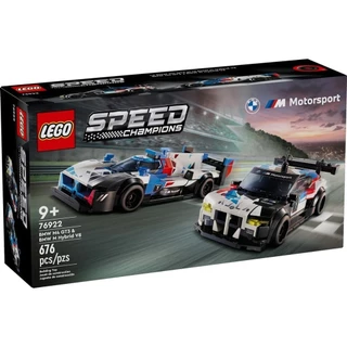 LEGO Speed Champions - Carros de corrida BMW M4 GT3 e BMW M híbrido V8 - 676 Peças - 76922