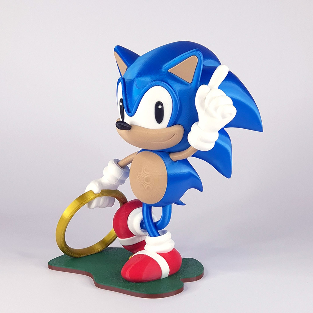 Boneco Sonic The Hedgehog Action Figure Figura para Colecionador - 17cm - Impressão 3D