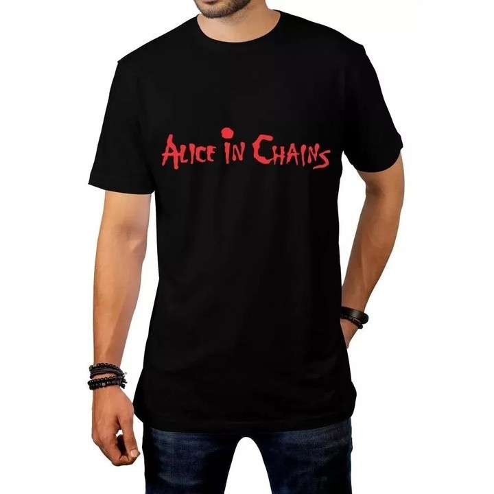 Camisa Alice In Chains Logo Banda Rock Algodão11