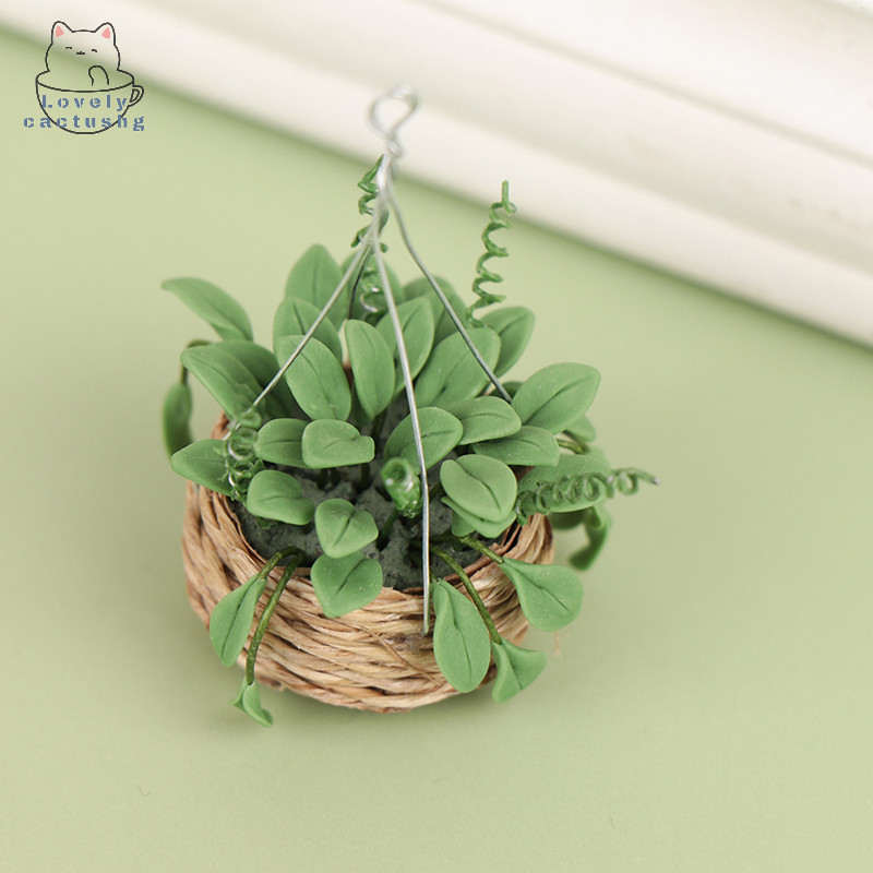Adorável Cesta Miniatura Da DollHouse Mini Flowers Pot Decor Nice