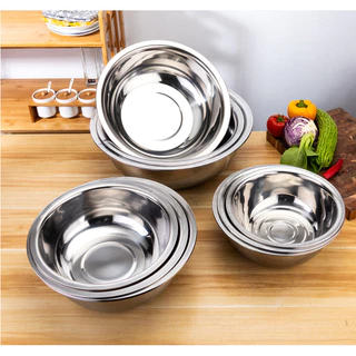 Kit 3 Tigelas profissional inox uso Culinário Restaurante e Domestico 13/17/21 CM Bowl