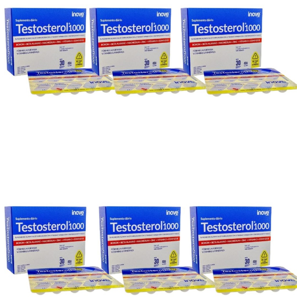 Kit 6x Suplemento Testosterol 1000 30 Comprimidos - Inove | Shopee Brasil