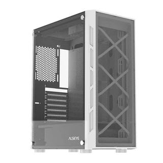 Gabinete Gamer Alseye Vortex, Mid-Tower, Lateral de Vidro, Branco, VORTEX-WH
