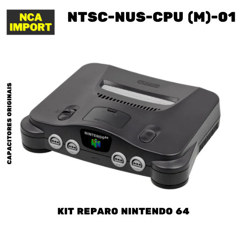 NUS-CPU (M) - 01 - Kit Capacitores p/ NINTENDO 64 ( p/ Restauração ) Capacitor Convencional e em SMD