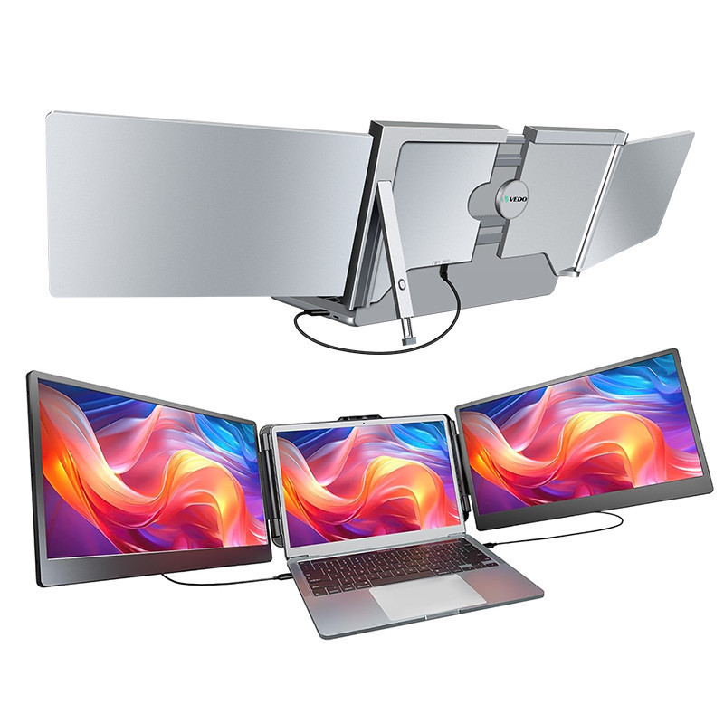 Monitor triplo portátil VEDO de 14” para laptop de 13 a 17”