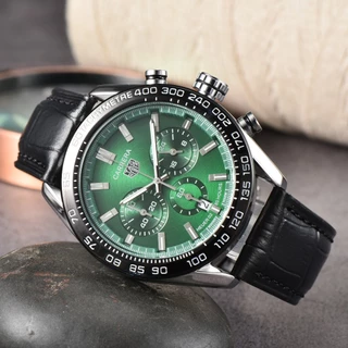 Tag heuer Mostrador Verde Profundo Moda Relógio De Pulso Cronógrafo À Prova Dwaterproof Água Masculino Diário All-Match 
