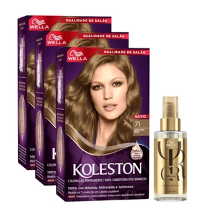 KIT TRIO Koleston Colr Louro Cz Medio 71 55G + Óleo