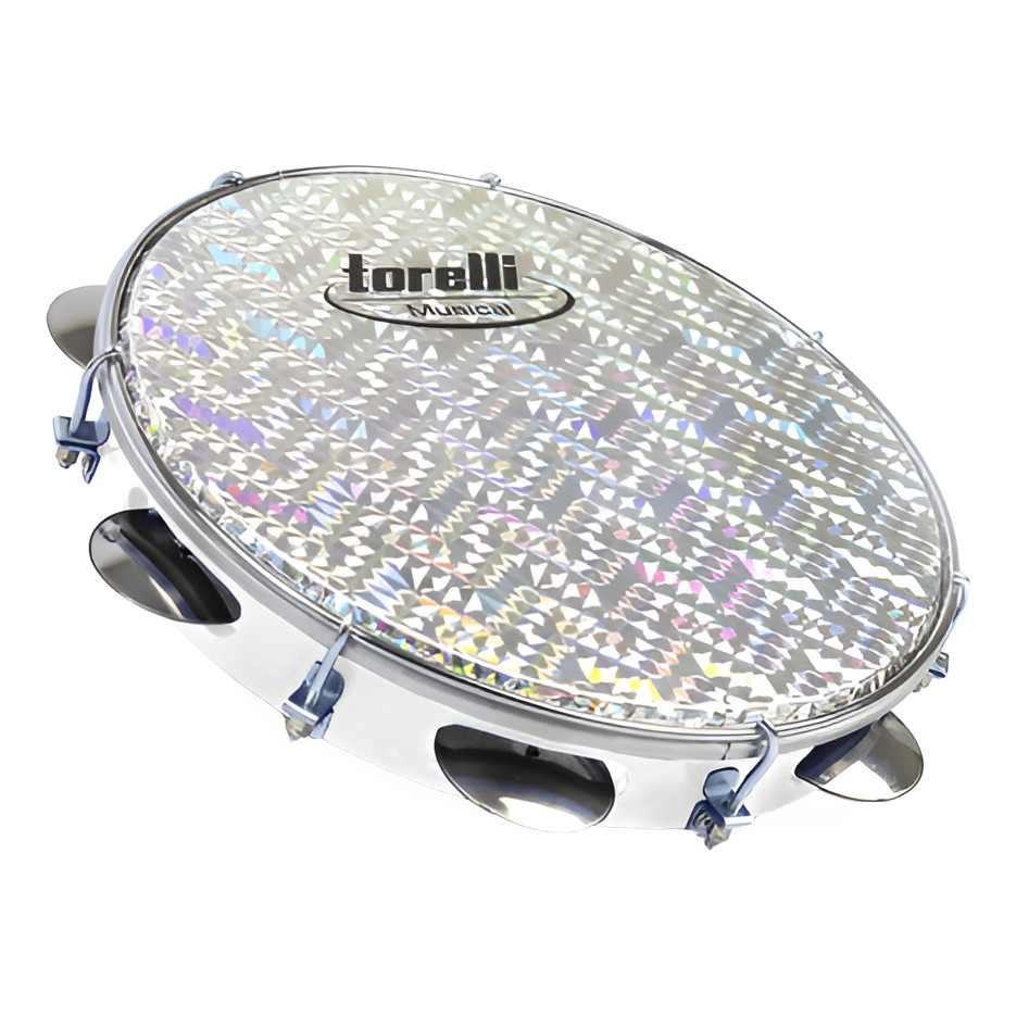 Pandeiro 10'' Branco Injetado Em Abs Torelli Tp308 Com Capa Pandeiro 10'' Branco Injetado Em Abs Torelli Tp308 Com Capa