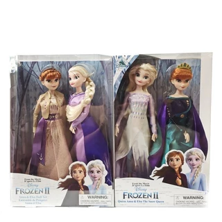 Disney Boneca Congelada II Princesa Elsa E Anna Vestido Terno Conjunto Brinquedo Presente Para Meninas RM074