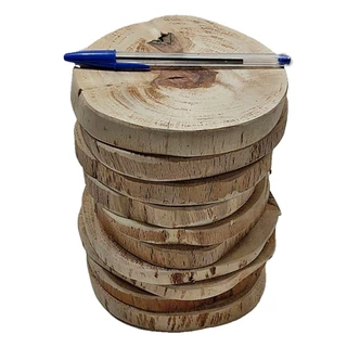 Kit 10 Bolachas Madeira Rústica de 16 x 14,5 a 14,5 x 13cm