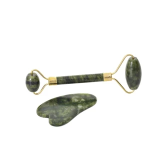 Kit Massageador Facial e Gua Sha Jade em Oferta na Shopee