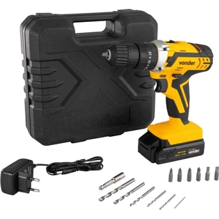 Furadeira Parafusadeira de impacto 3/8" a bateria 20V com acessórios - PFV 238I Vonder