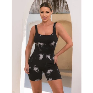 Macaquinho Fitness Feminino Tie Dye Academia Yoga Treino Compressão Sem Transparência em Oferta na Shopee