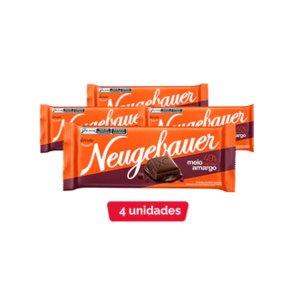 Kit 4 Barras Chocolate Neugebauer 40% Cacau 80g