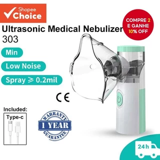 Nebulizador Ultrassônico Portátil-Máquina Compacta De Grau Médico Com 2 Tamanhos De Máscara Para Crianças E Adultos , Al