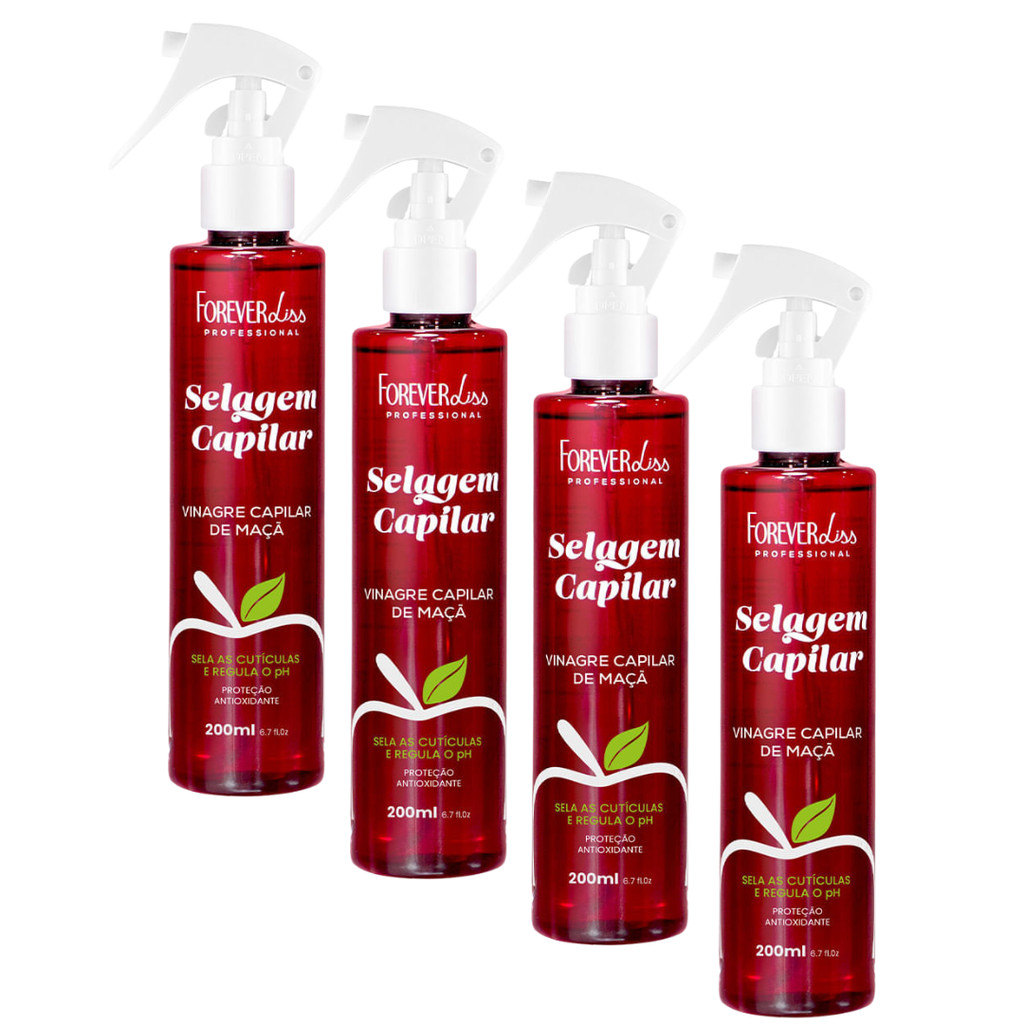 Forever Liss Acidificante Capilar Vinagre de Maçã 200ml – Proteção ...