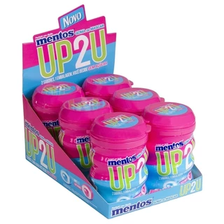 Chiclete Mentos Up2U Tutti Fruti e Menta Garrafa - Caixa com 6 Unidades em Oferta na Shopee