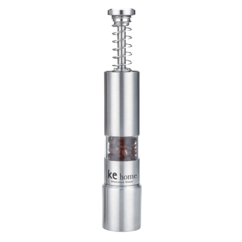 Mini Moedor Manual Inox com Plástico Pimenta Sal Grosso Cond