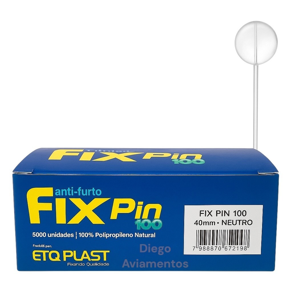 Pino de Tag 40mm Anti furto Caixa Com 5 Mil Pinos Etiqplast fixpin ...