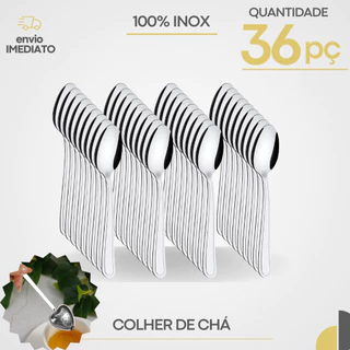 Kit 36 Colher De Sobremesa em Aço Inox