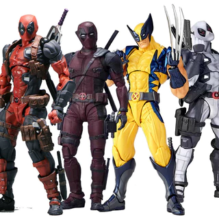 Shf Deadpool & Wolverine Action Figura Modelo De Junta Móvel