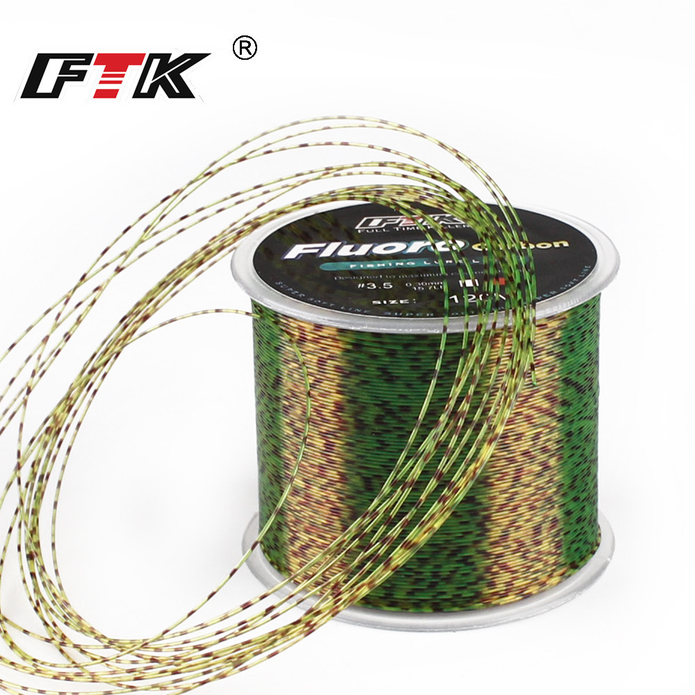 Linha Monofilamento De Fibra De Carbono Fluorocarbono 120M Design Para Pesca De Carpa