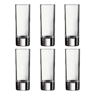Jogo 6 copos dose shot vodka tequila 70ML vidro transparente