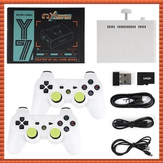 (Z A V C) Y7 Consola De Jogos De Vídeo Game Console 64G + 256G 12000 Games Retro TV Sem Fio Para Emulador PSP GBA 36