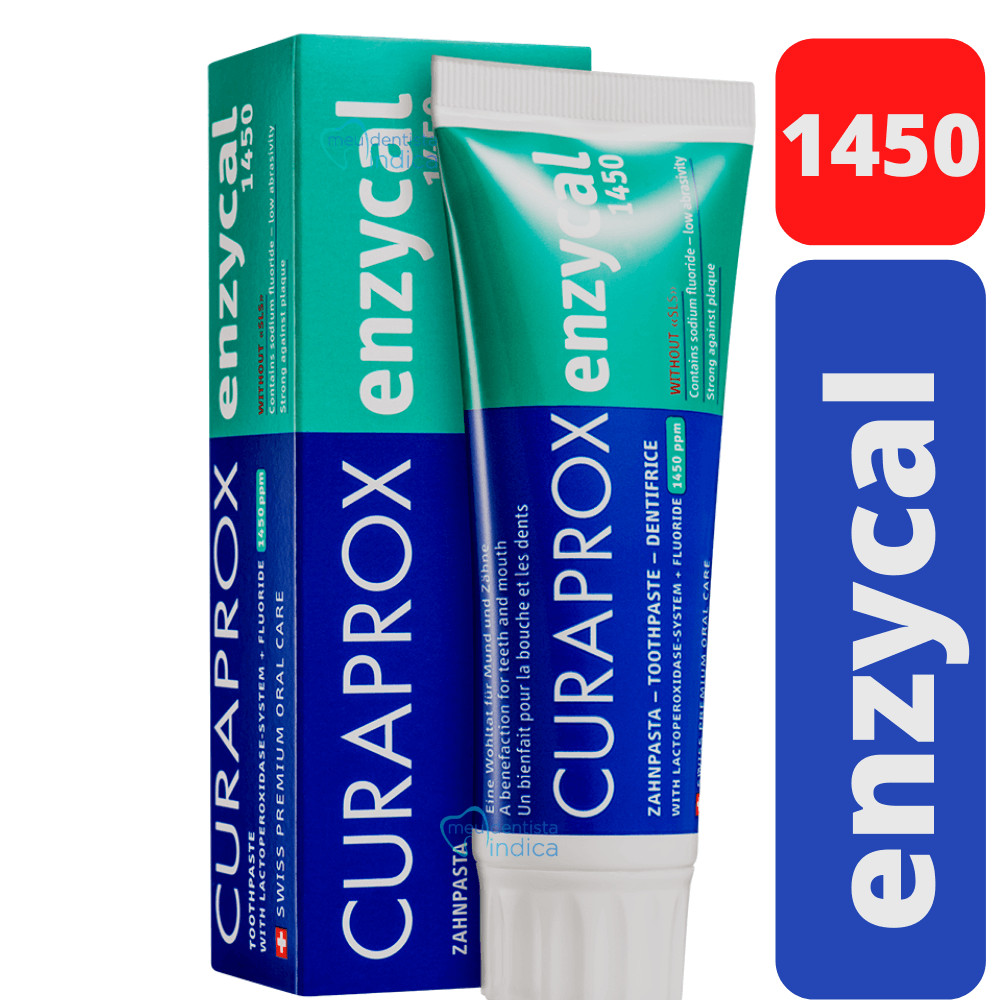 Pasta Creme Dental Dentes (original) Curaprox 1450 Enzycal | Shopee Brasil