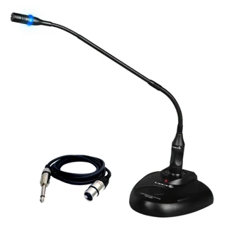 Microfone confêrencia Com suporte Gooseneck Cn248h 48cm Cabo 5m Lyco