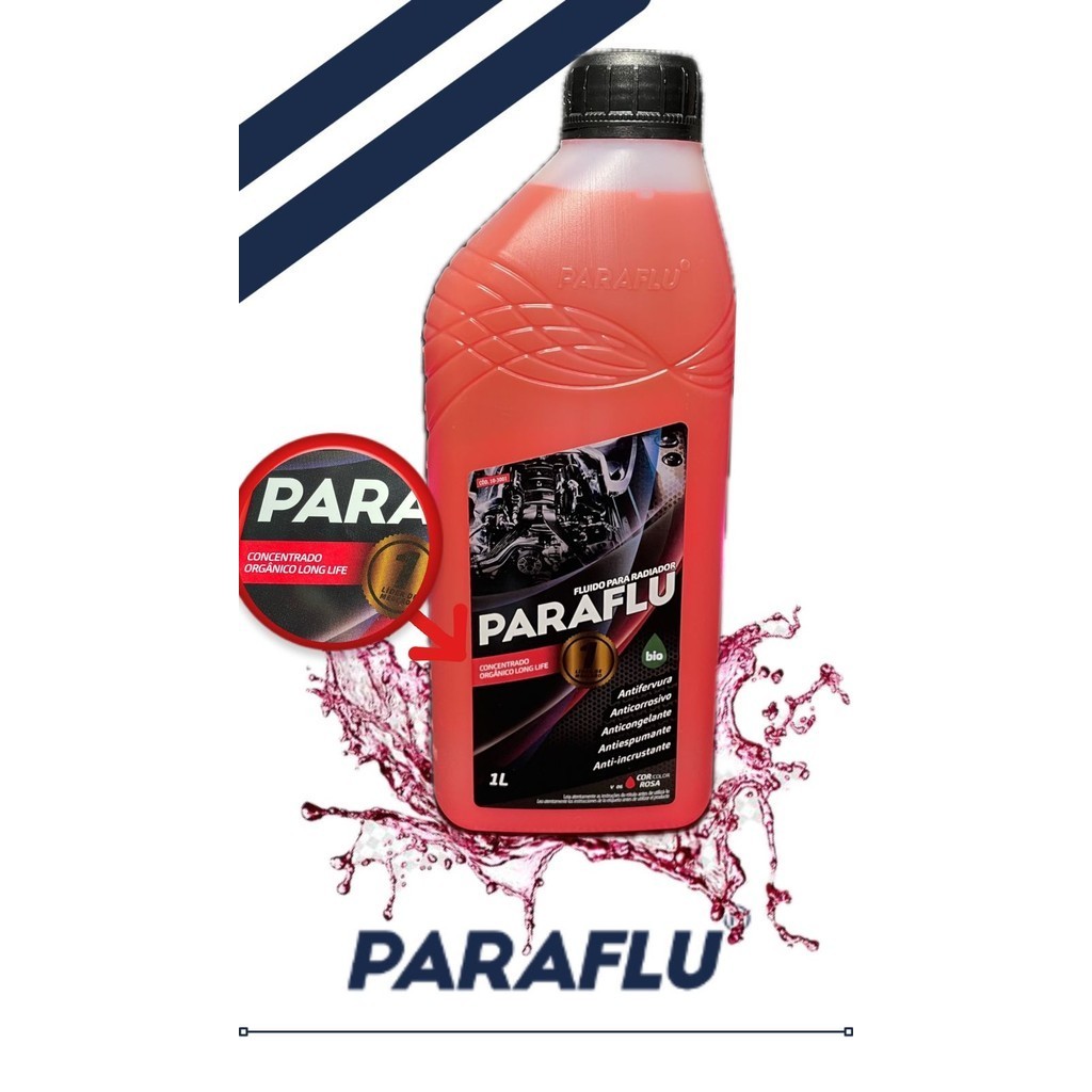 PARAFLU CONCENTRADO ADITIVO P/ RADIADOR ROSA/ AMARELO/ VERDE 1L