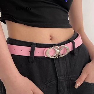 Lovito Cinto casual simples estrela elegante Y2K para mulheres LFA44631