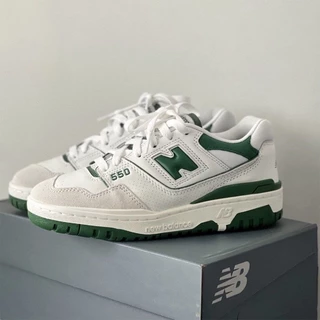 New Balance 550 Branco Verde série calçados esportivos casuais