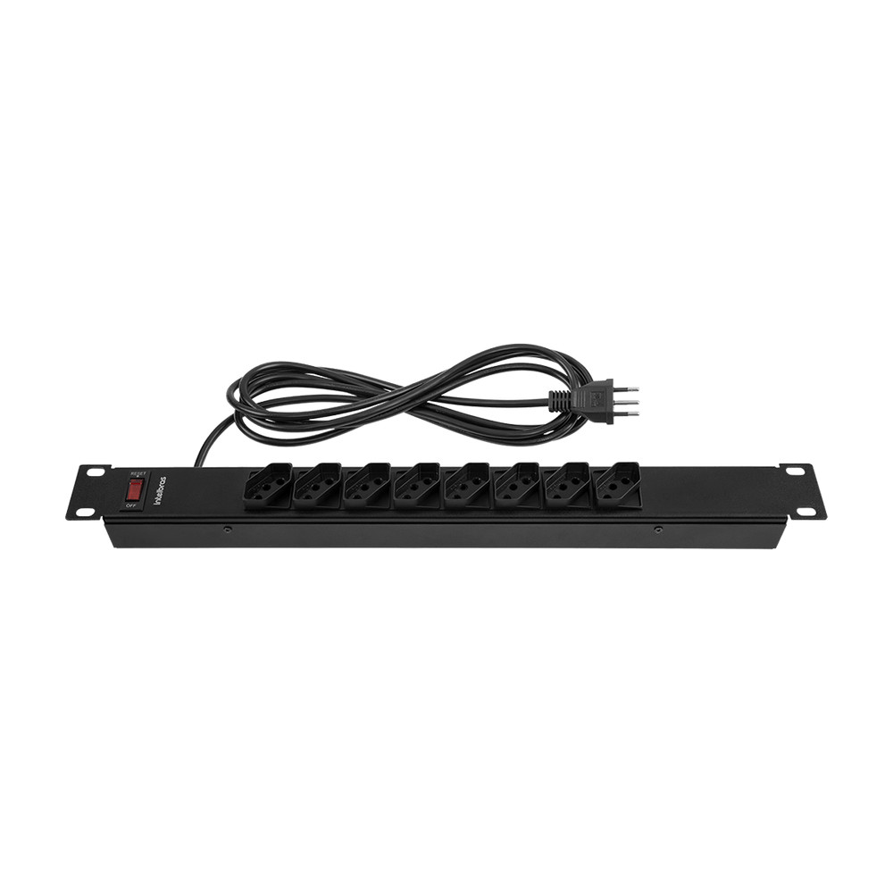 Protetor Eletrônico Com 8 Tomadas P/ Rack Epr 208 Intelbras