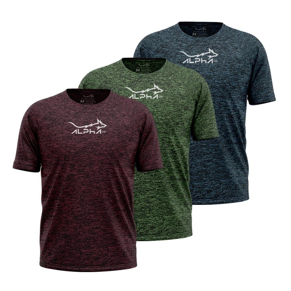 Kit 3 Camisetas Fluid Move Dry Alpha Co Masculina