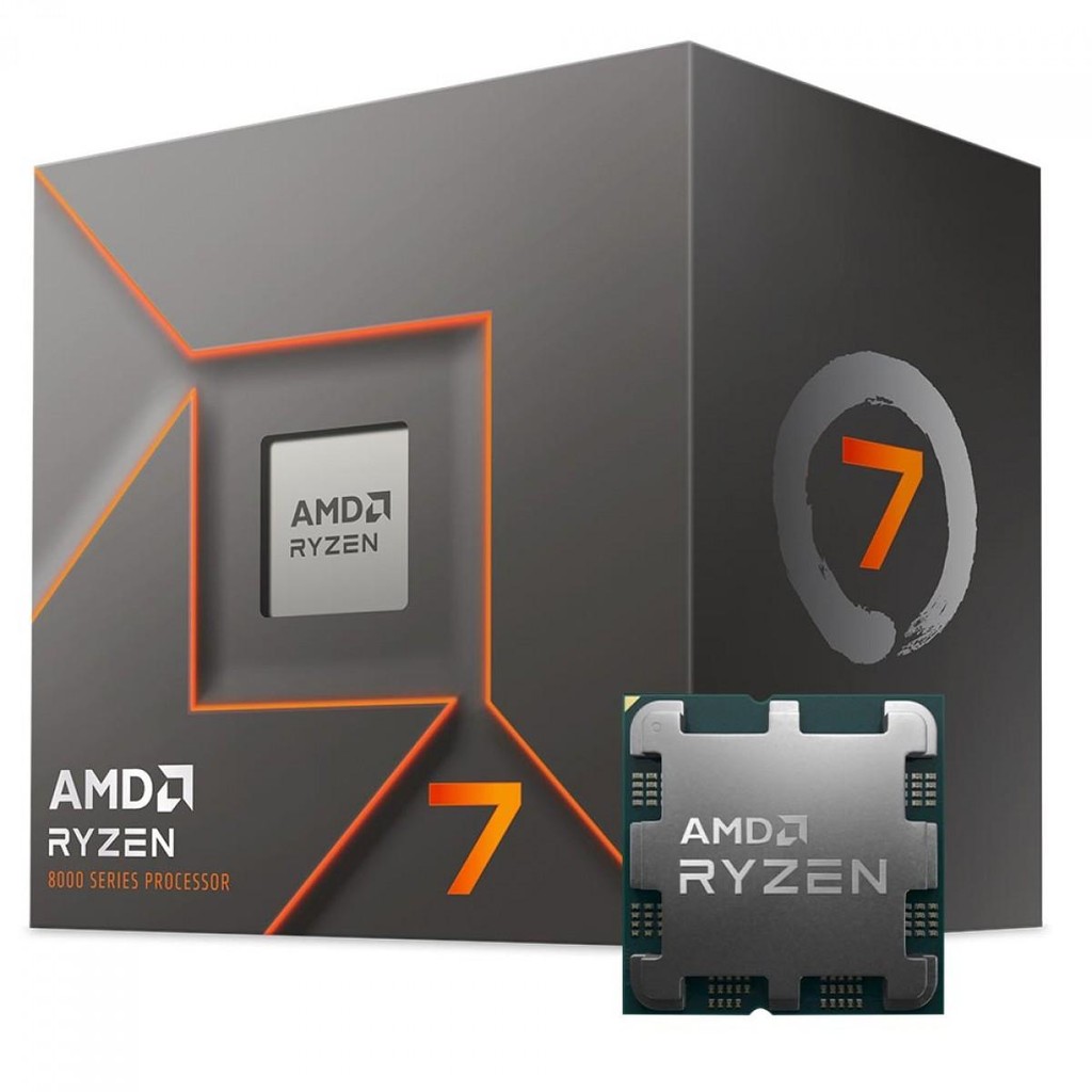 Processador AMD Ryzen 7 8700F, 4.1GHz (5.0GHz Turbo), 8-Cores 16-Threads, AM5, Com Cooler AMD Wraith Stealth, 100-100001590BOX