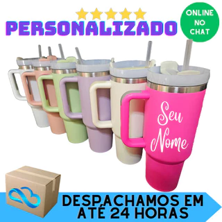 Garrafa Térmica 1200ml Com Canudo e Alça Personalizado Aço Inoxidável Isolamento Térmico Copo Grande 1,2 litros P/ Academia Trabalho Caminhada