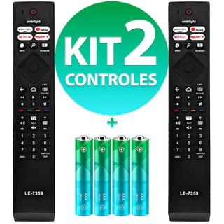 Kit Controle Remoto Compatível Com Tv Philips Smart Uhd 4k 50pug7406 55pug7406/78