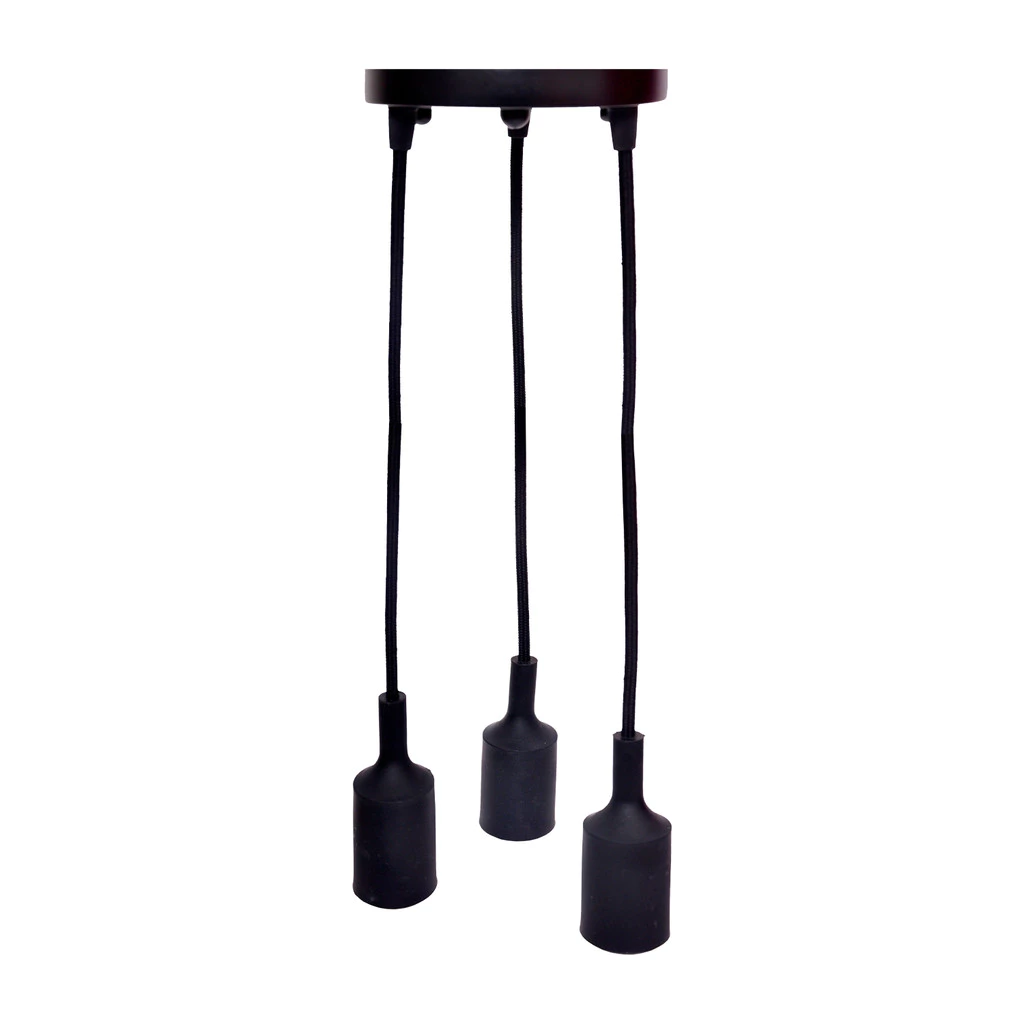 Luminaria Pendente Benjamin 3xE27 Preto Fosco Avant