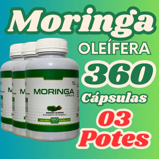Moringa Oleifera em Capsulas Pura Planta 120 Capsulas Original Natural