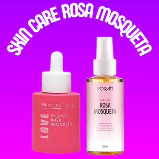 Kit Óleo Corporal de Rosa Mosqueta + Sérum Facial Rosa Mosqueta Anti Rugas