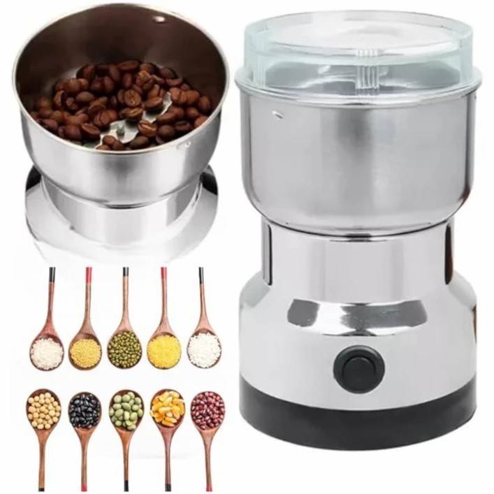 Mini Moedor De Café Grão Sementes Elétrico Inox Portátil 110