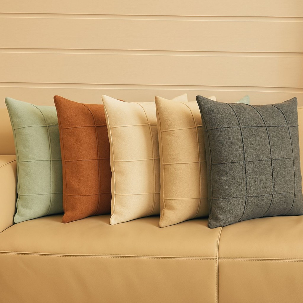 CAPA DE ALMOFADA TECIDO BOUCLE DRAPEADA CORES 50X50CM | Shopee Brasil