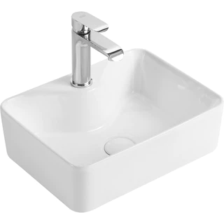 Cuba Louça Banheiro Apoio Média 41cm Porcelana Lavabo Pia