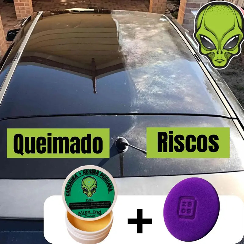 Kit Cera Alien Ind. + Aplicador Zacs para Pintura Queimada ...