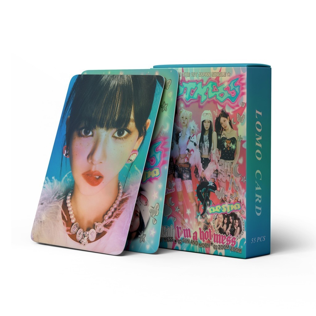 Aespa Merch Set - 50 Fotokarten + Album + Schlüsselanhänger NINGNING