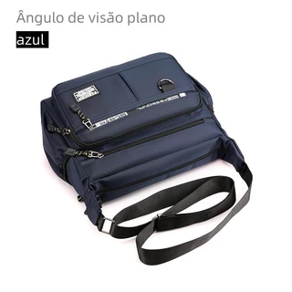 Bolsa Masculina Ombro Transversal Grande Capacidade Bolsa a Tiracolo Anti-roubo Casual e Negócios