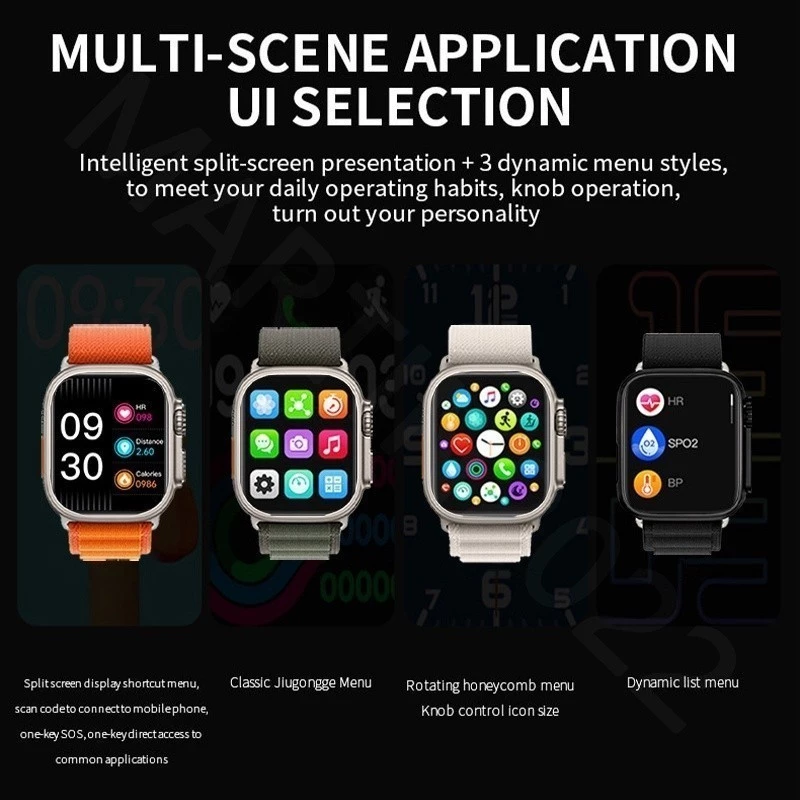 2026 Nova Série 8 Relógio T800 Ultra Smart Watch Esportivo Sem Fio À Prova D’água (PREÇO ENTRE 35,99 E 59,99)