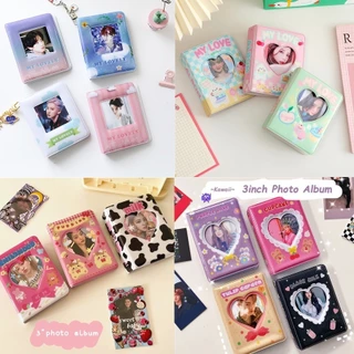 Coreano 3 Polegadas Mini Álbum De Fotos Lovely Bear Photocard Holder Card Armazenamento KPOP Collection Book